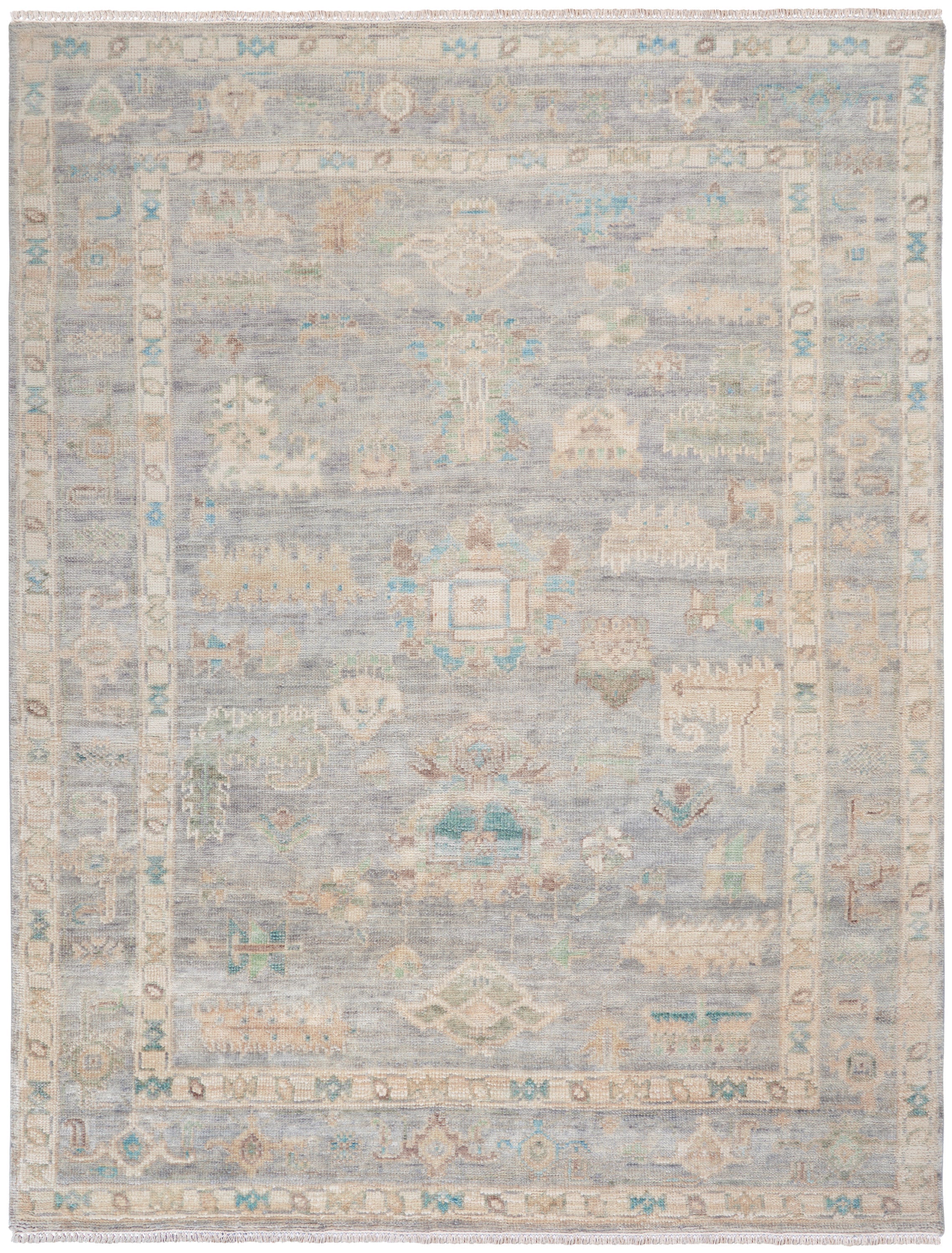 Odessa ODS01 Floral Vintage Grey Multicolor Area Rug