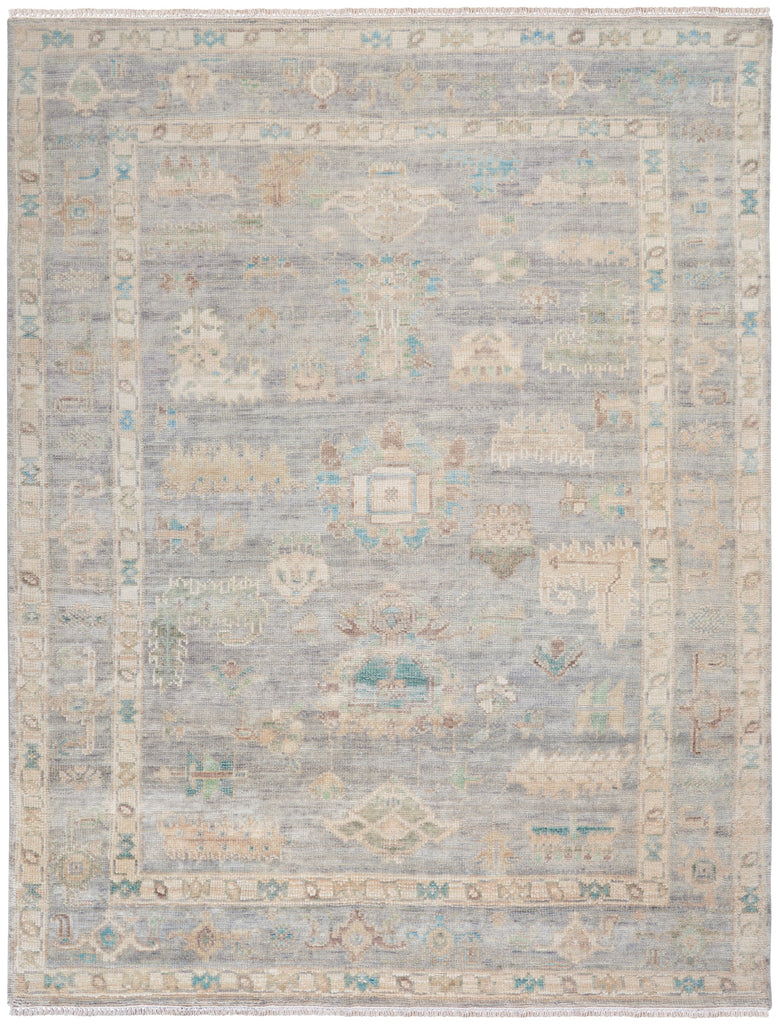 Odessa ODS01 Floral Vintage Grey Multicolor Area Rug