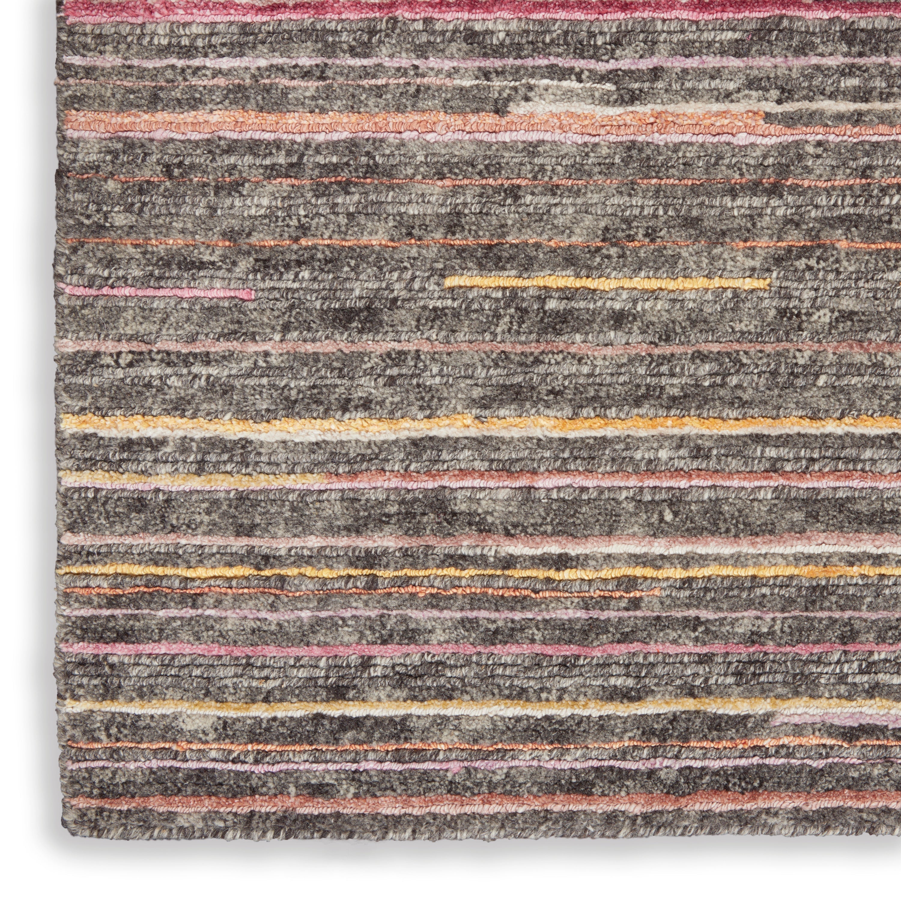 Plateau PAE01 Textured Modern Grey Flame Area Rug