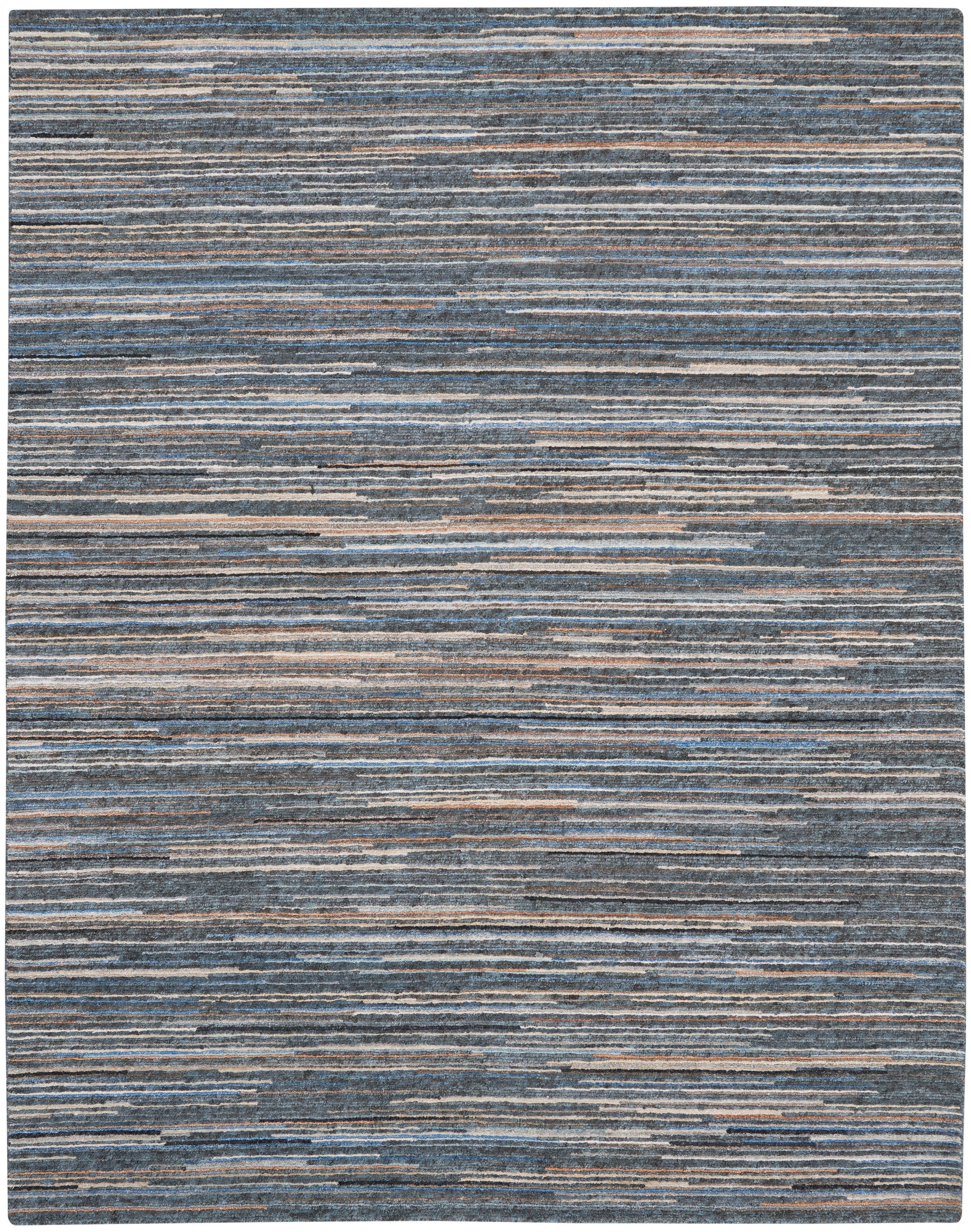 Plateau PAE01 Textured Modern Blue Area Rug