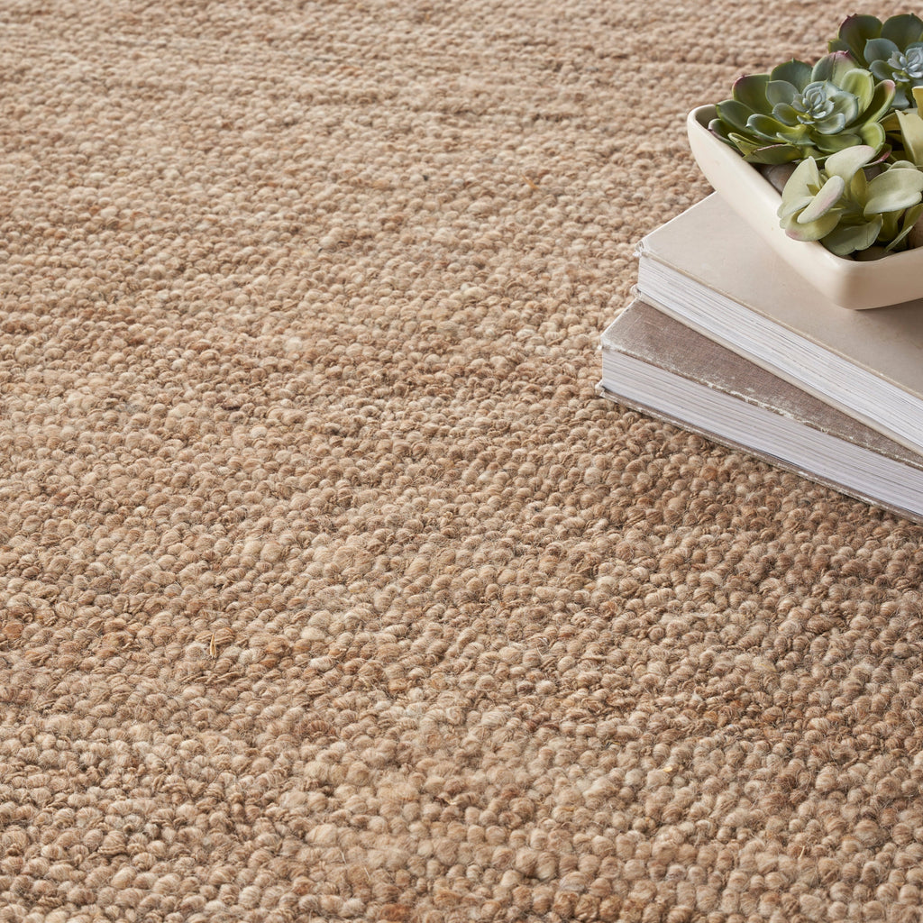 Alanna Solid Farmhouse Beige Area Rug