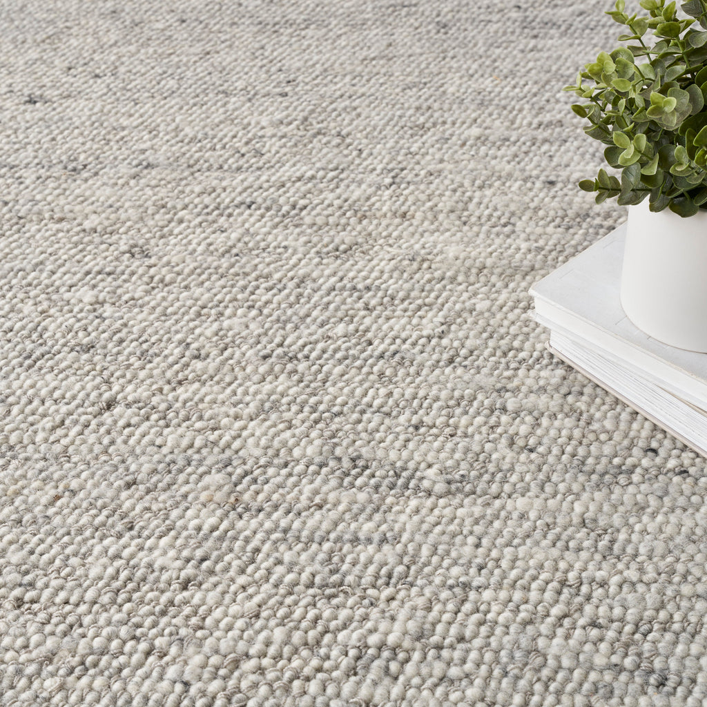 Alanna Solid Farmhouse Silver Area Rug