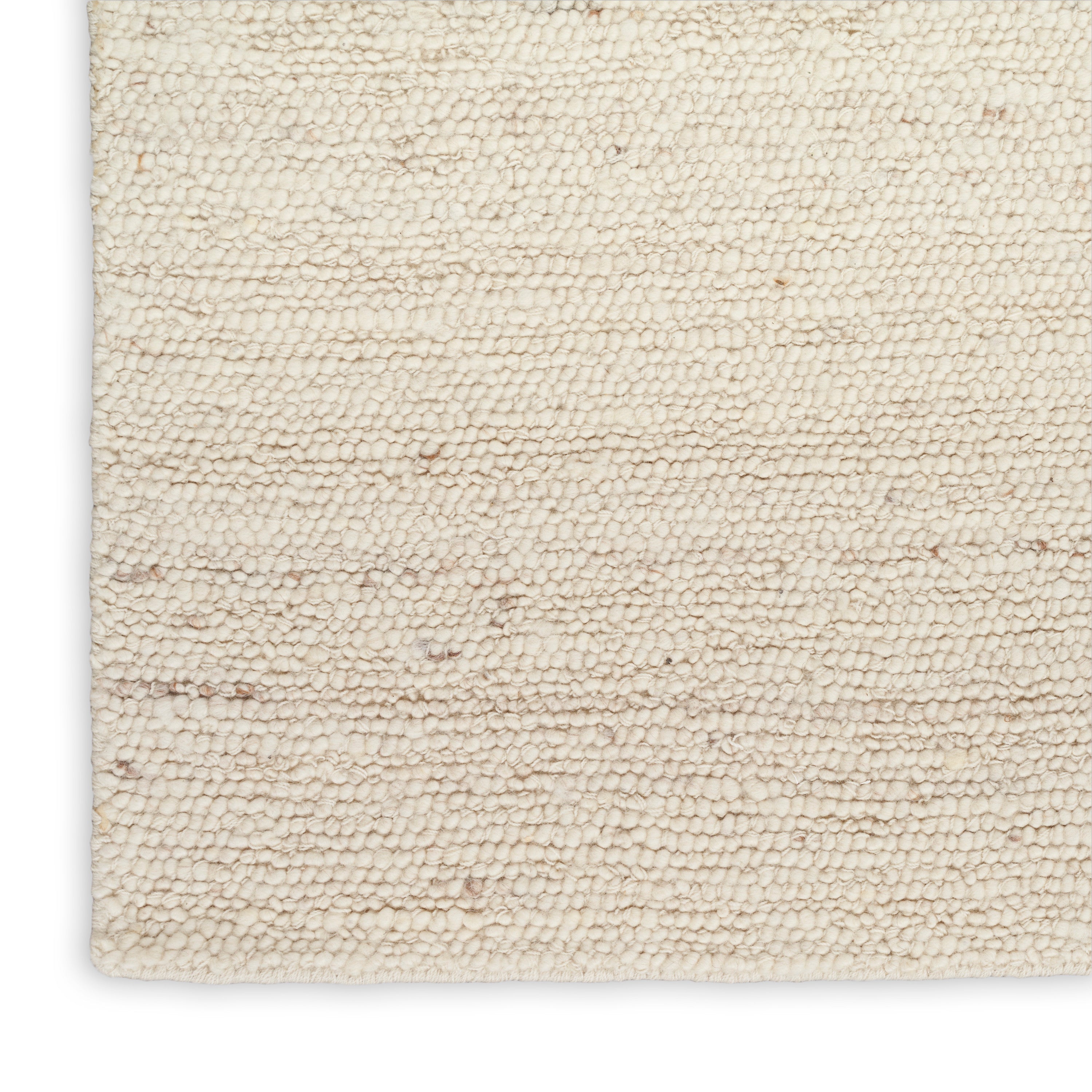 Alanna Solid Farmhouse Ivory Area Rug