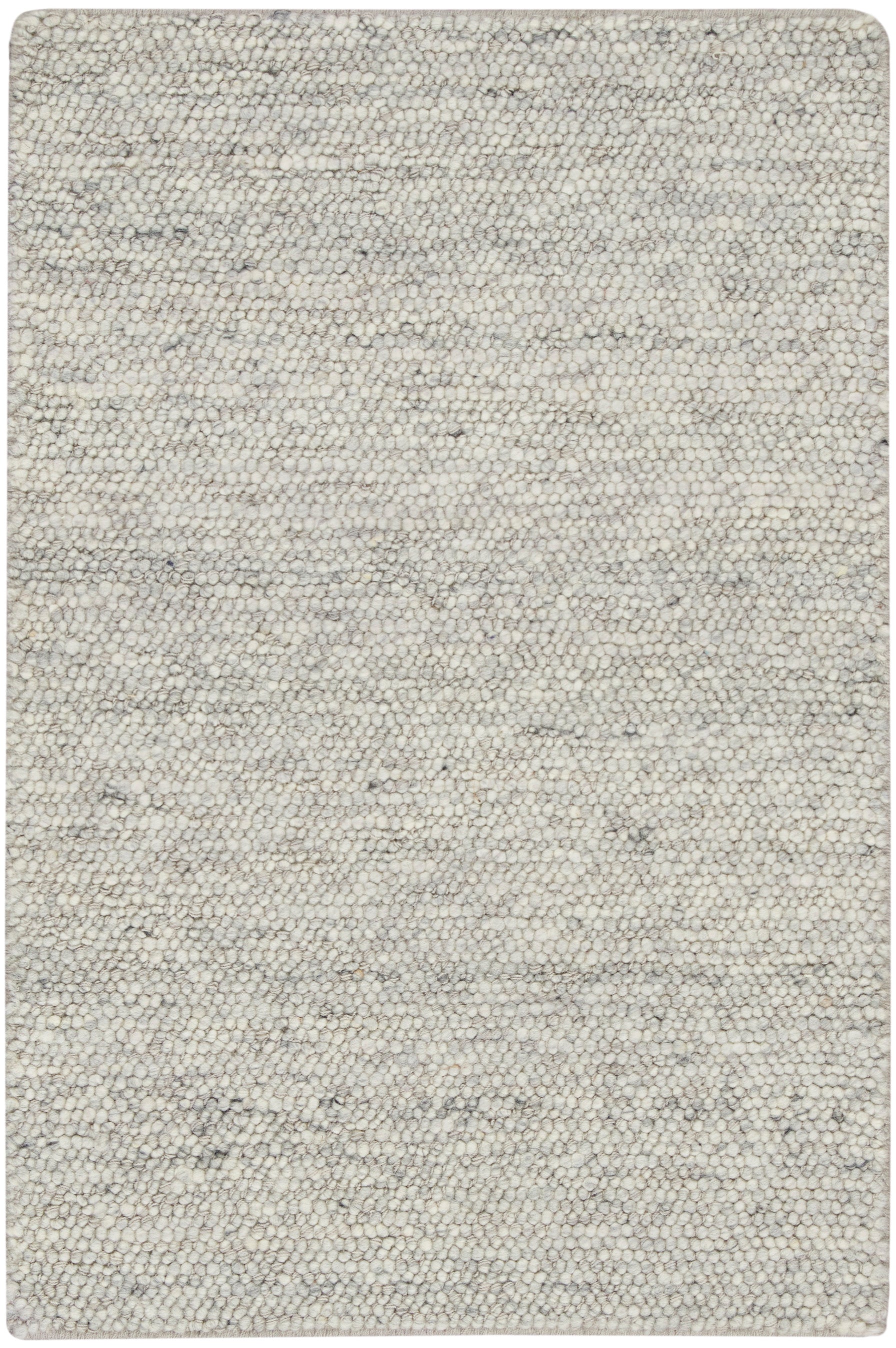 Alanna Solid Farmhouse Silver Area Rug