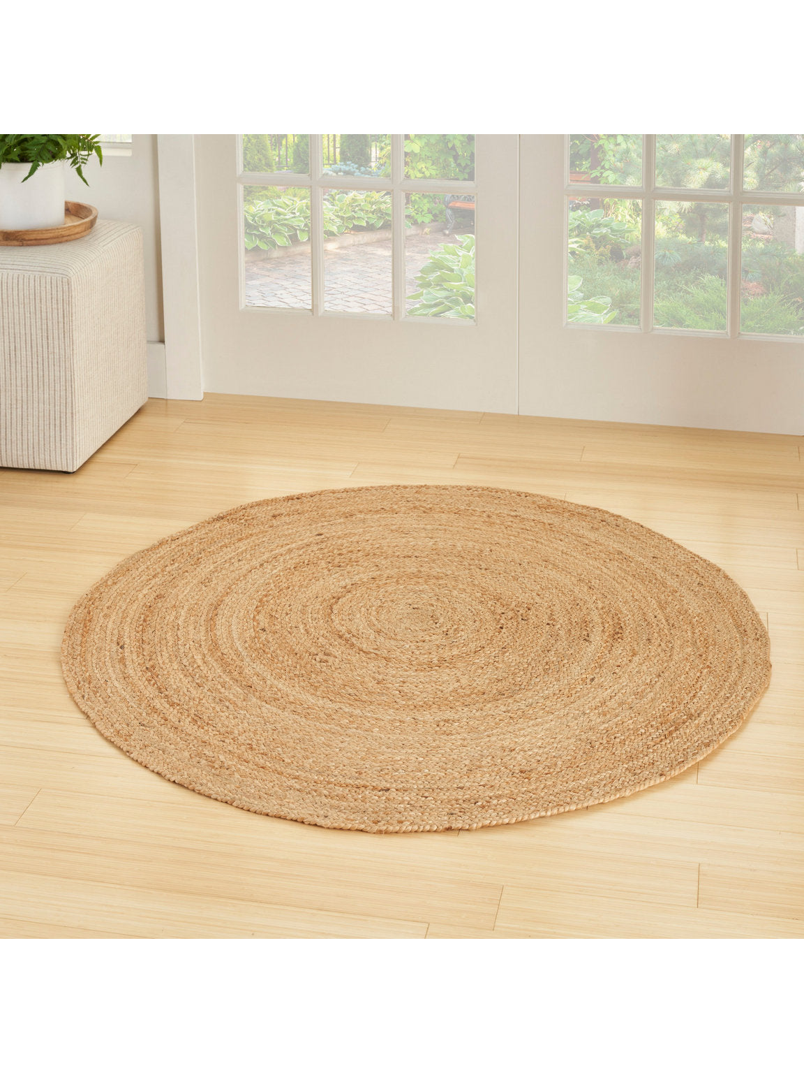 Natural Jute NJT03 Solid Farmhouse Natural Area Rug