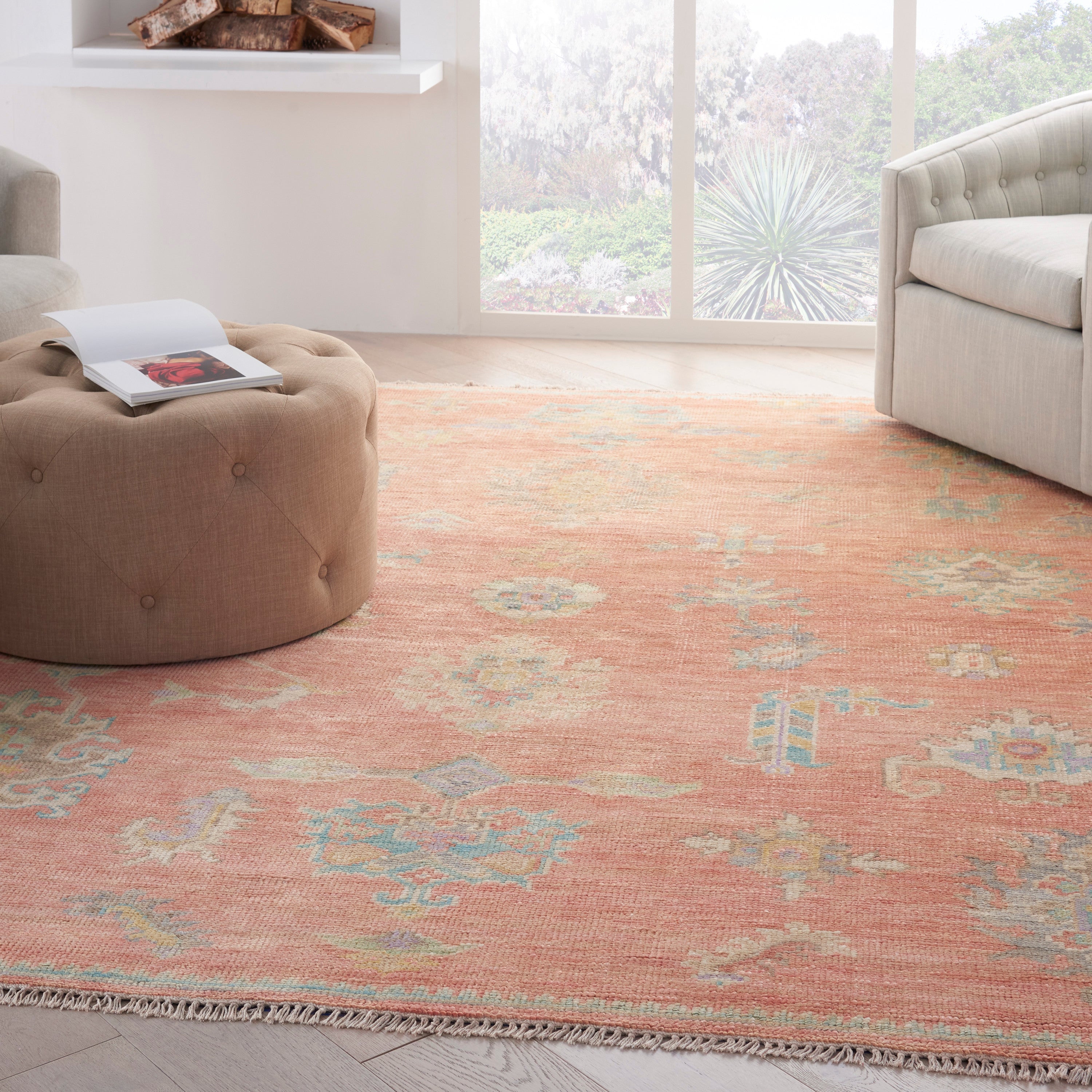 Odessa ODS04 Floral Vintage Brick Multicolor Area Rug