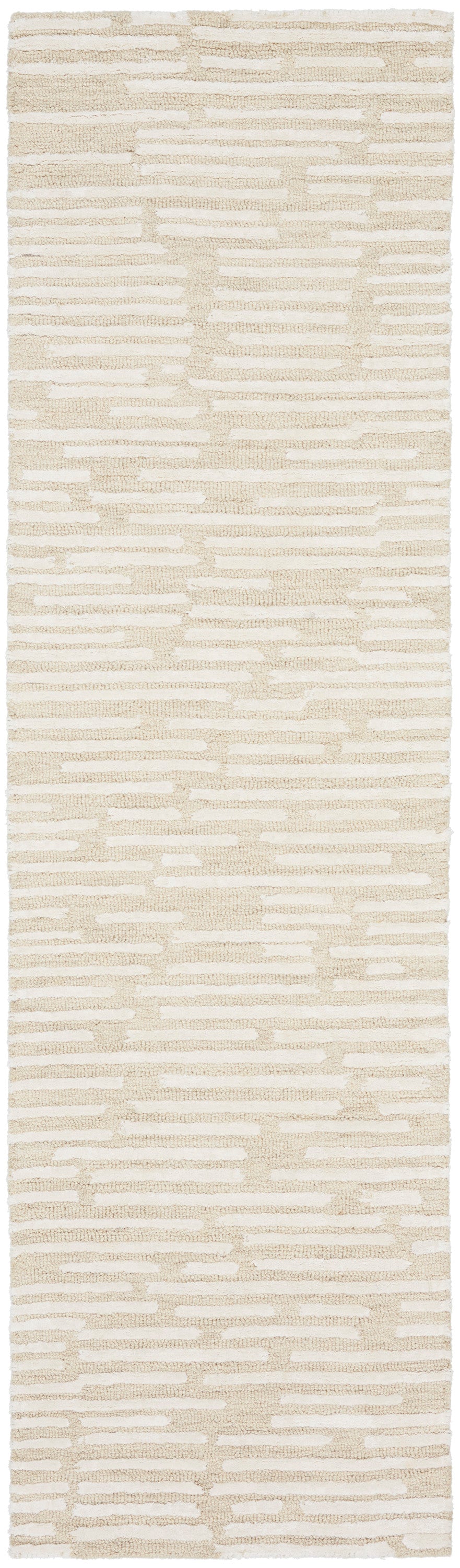 Ck010 Linear LNR01 Textured Modern Ivory Area Rug