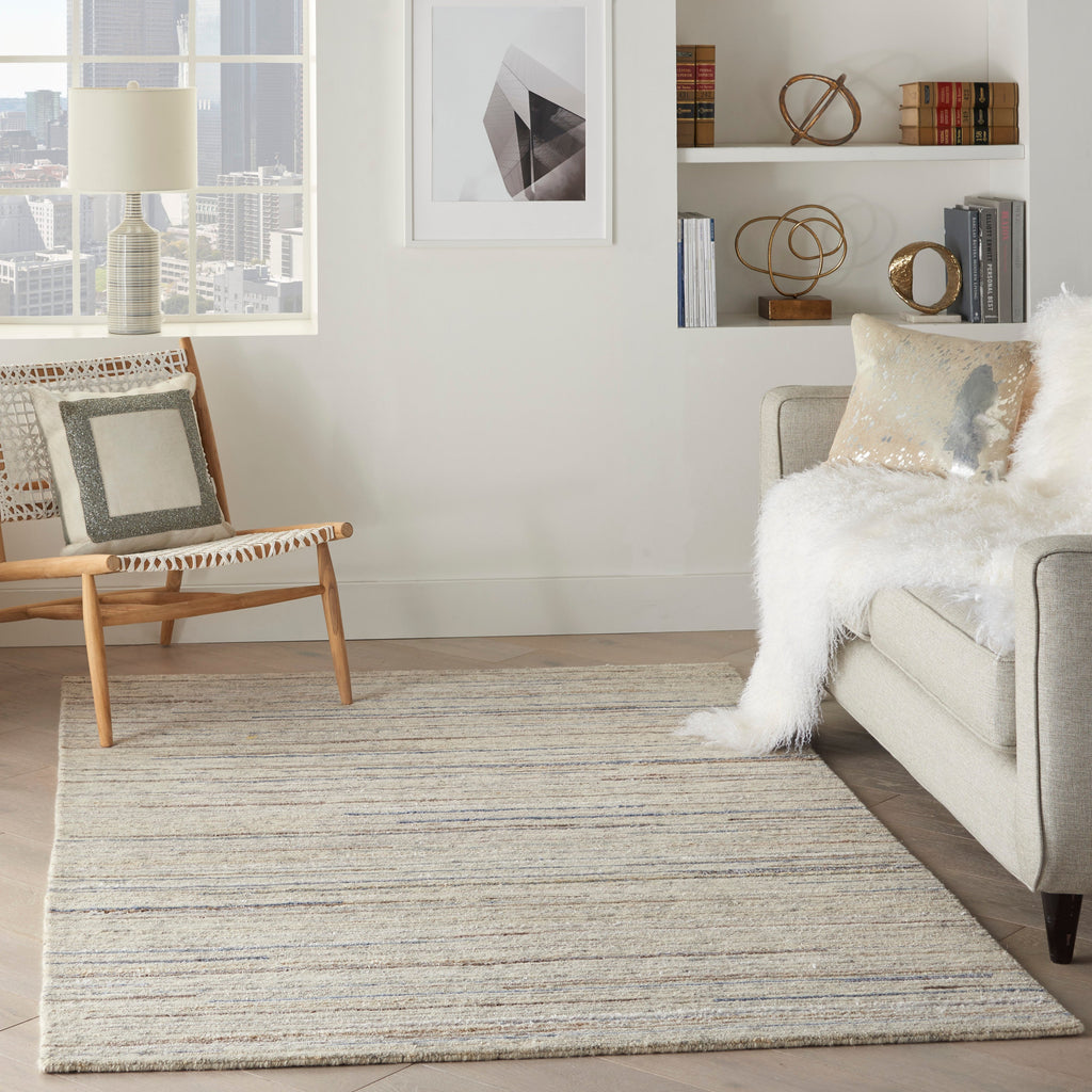 Plateau PAE01 Textured Modern Ivory Area Rug