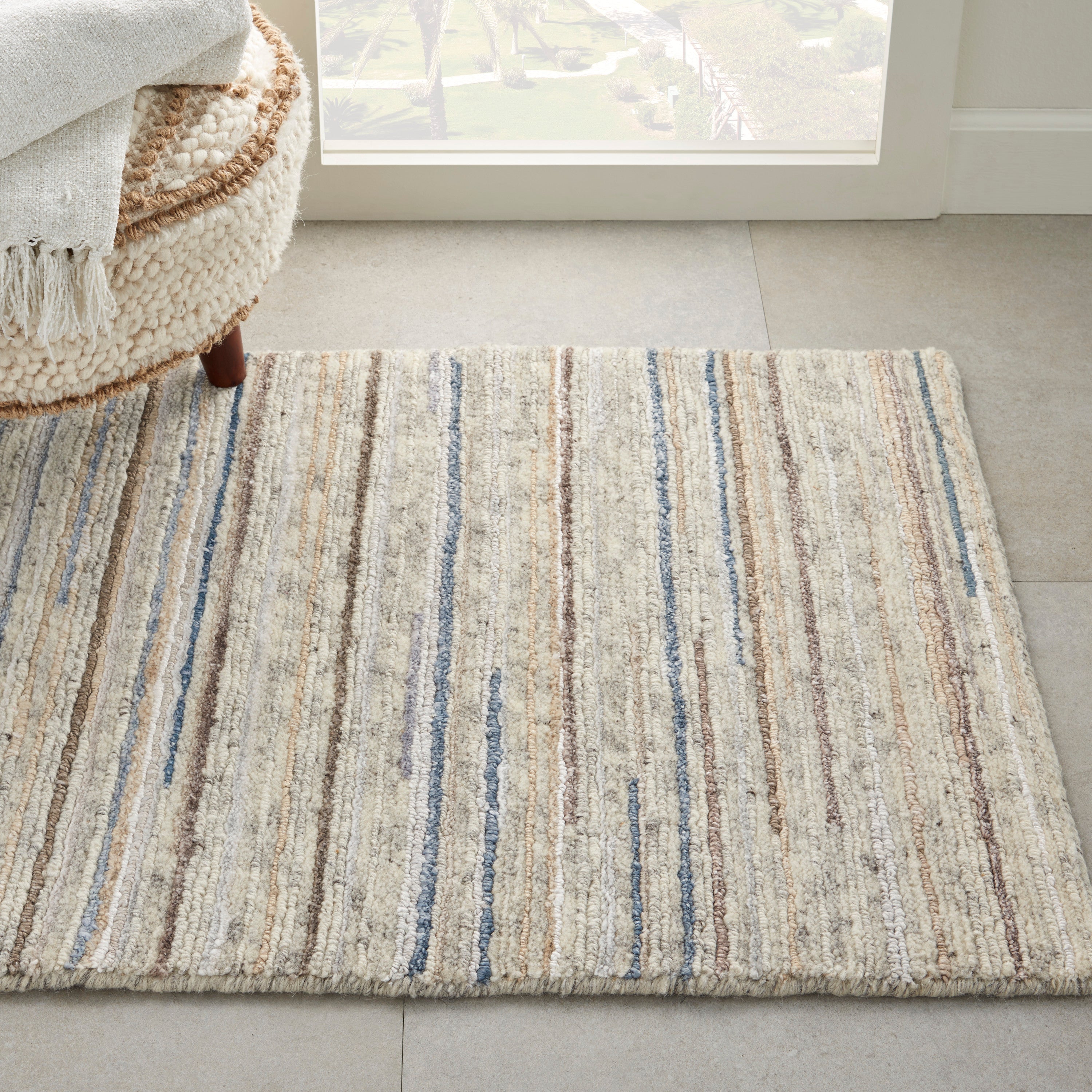 Plateau PAE01 Textured Modern Ivory Area Rug