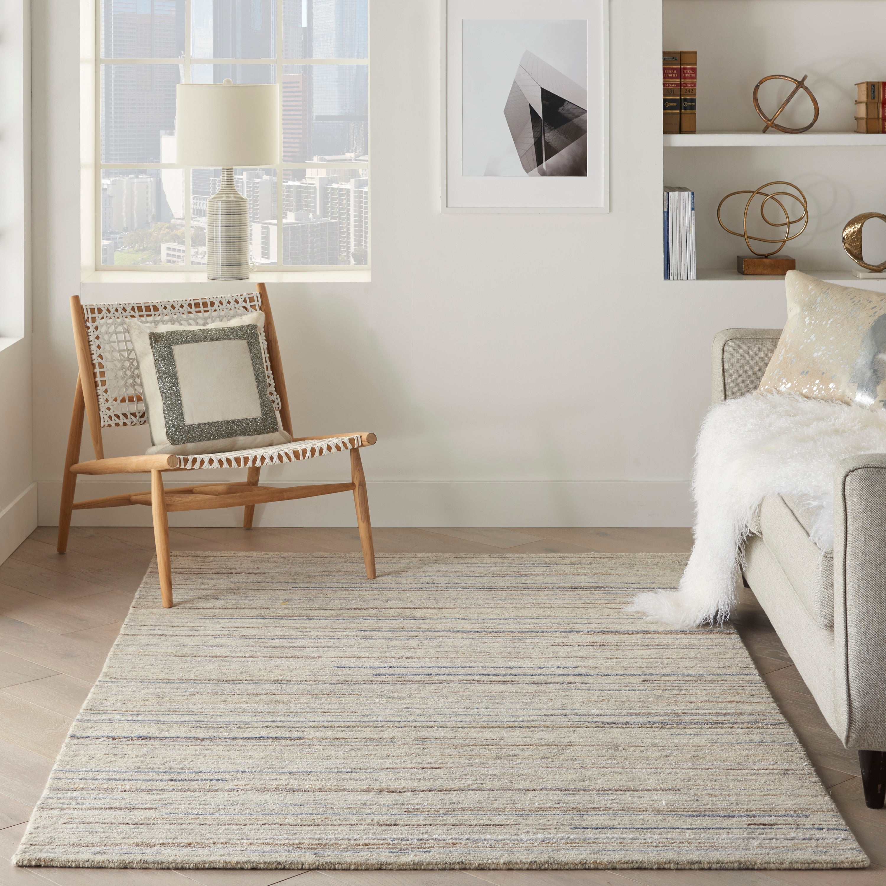 Plateau PAE01 Textured Modern Ivory Area Rug