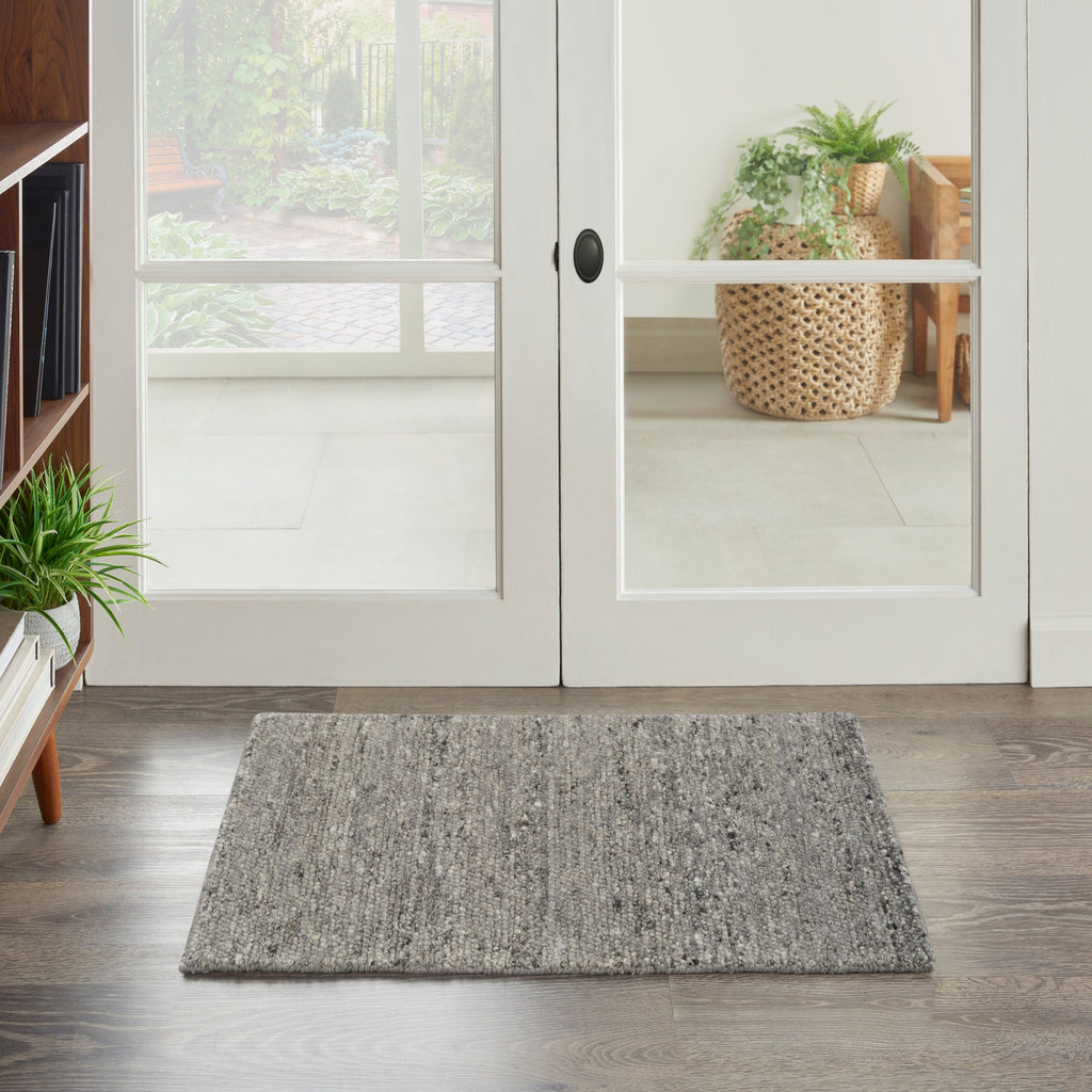 Alanna Solid Farmhouse Grey Area Rug