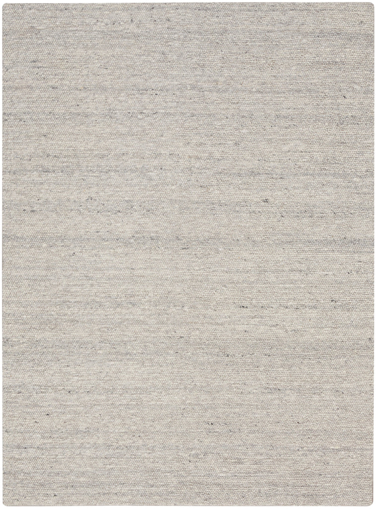 Alanna Solid Farmhouse Silver Area Rug