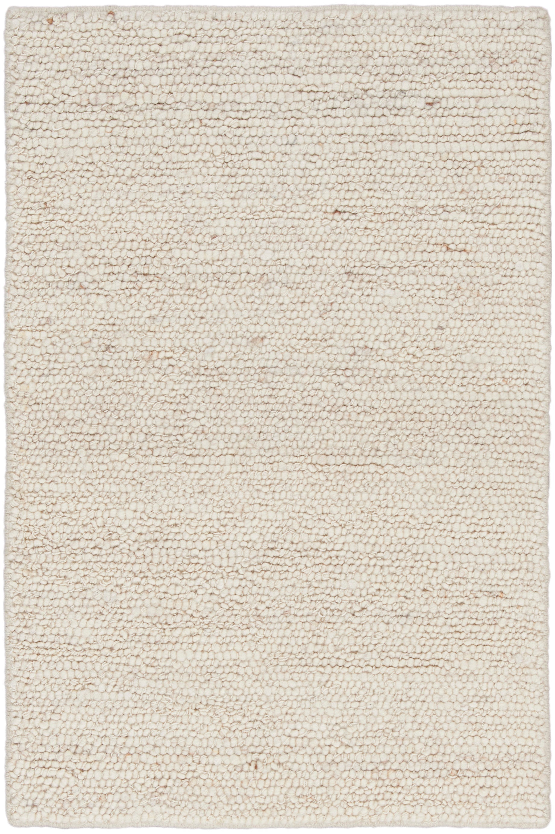 Alanna Solid Farmhouse Ivory Area Rug