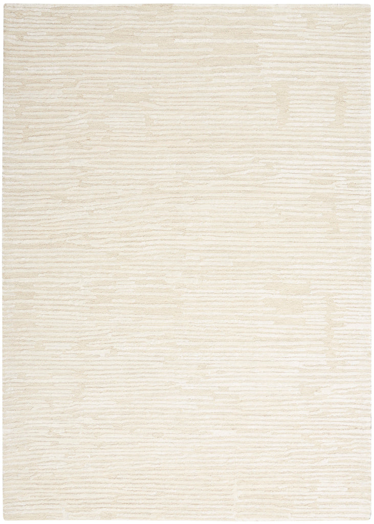 Ck010 Linear LNR01 Textured Modern Ivory Area Rug