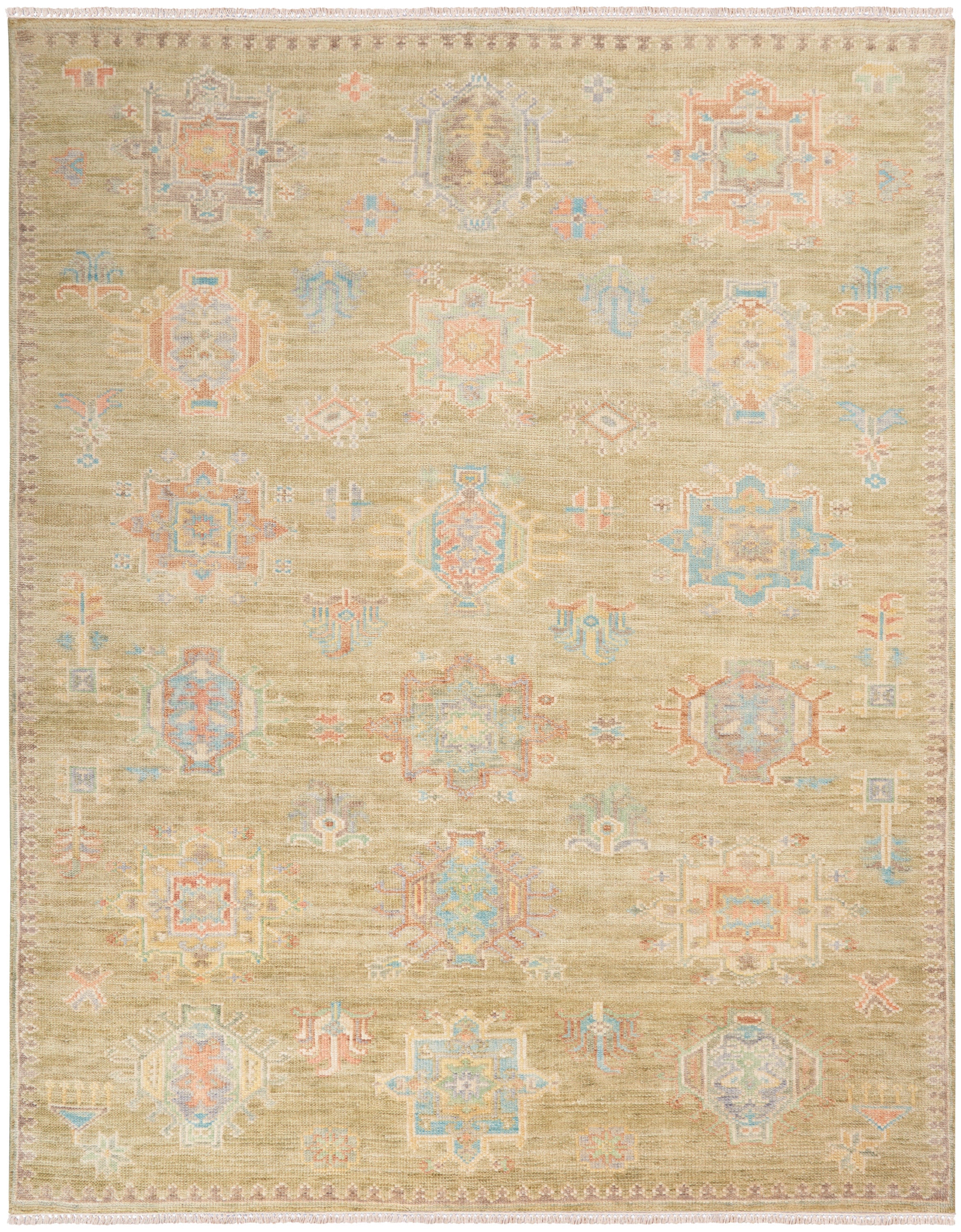 Odessa ODS05 Floral Vintage Sage Area Rug