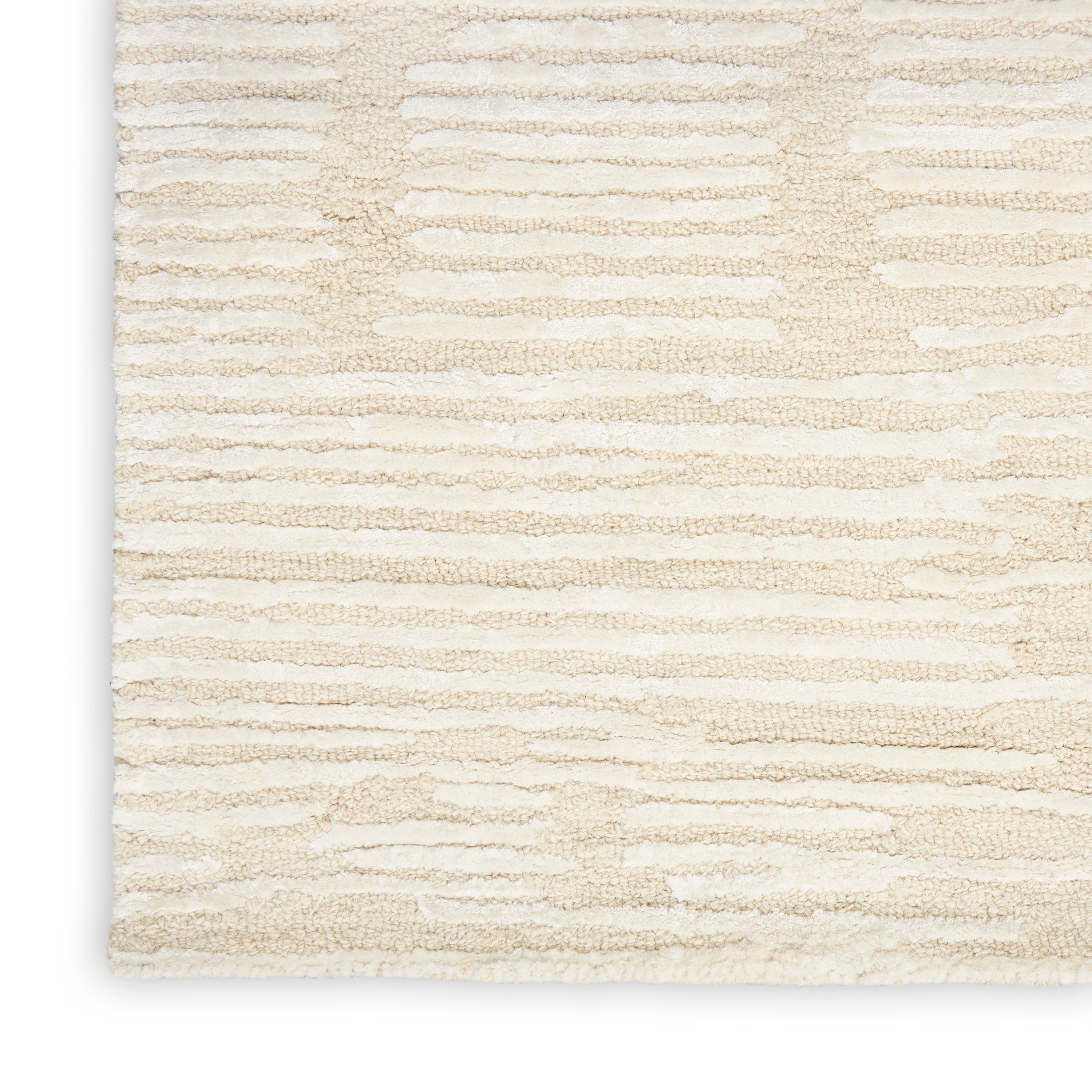 Ck010 Linear LNR01 Textured Modern Ivory Area Rug