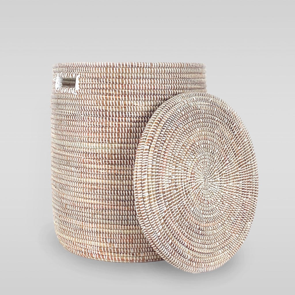 Lidded Senegalese Basket,Tall - Bloomist