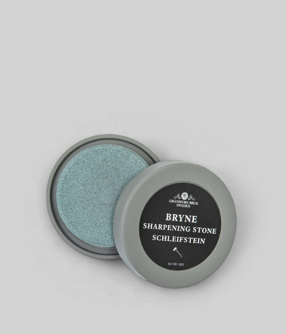 Water or Dry Sharpening Tool with round shape and beveled edges