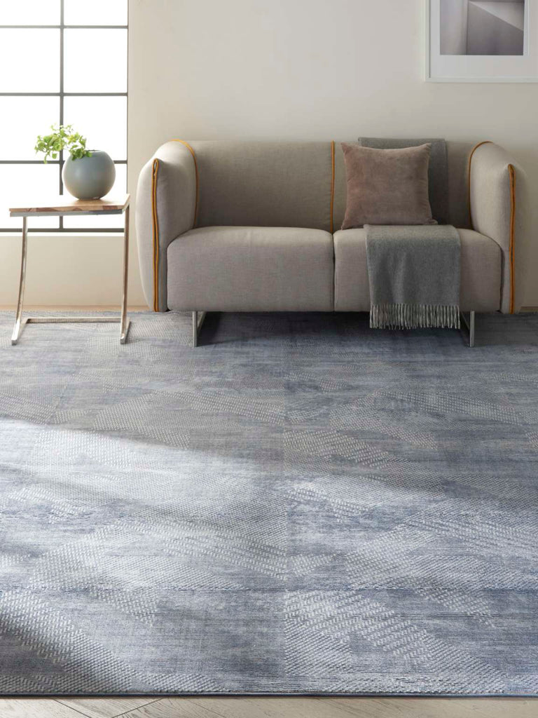 Calvin Klein Orlando Linear Grey/Blue Area Rug