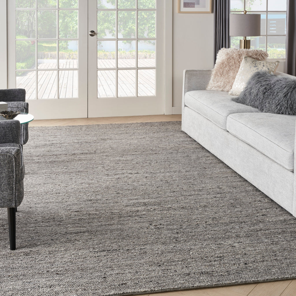 Alanna Solid Farmhouse Grey Area Rug