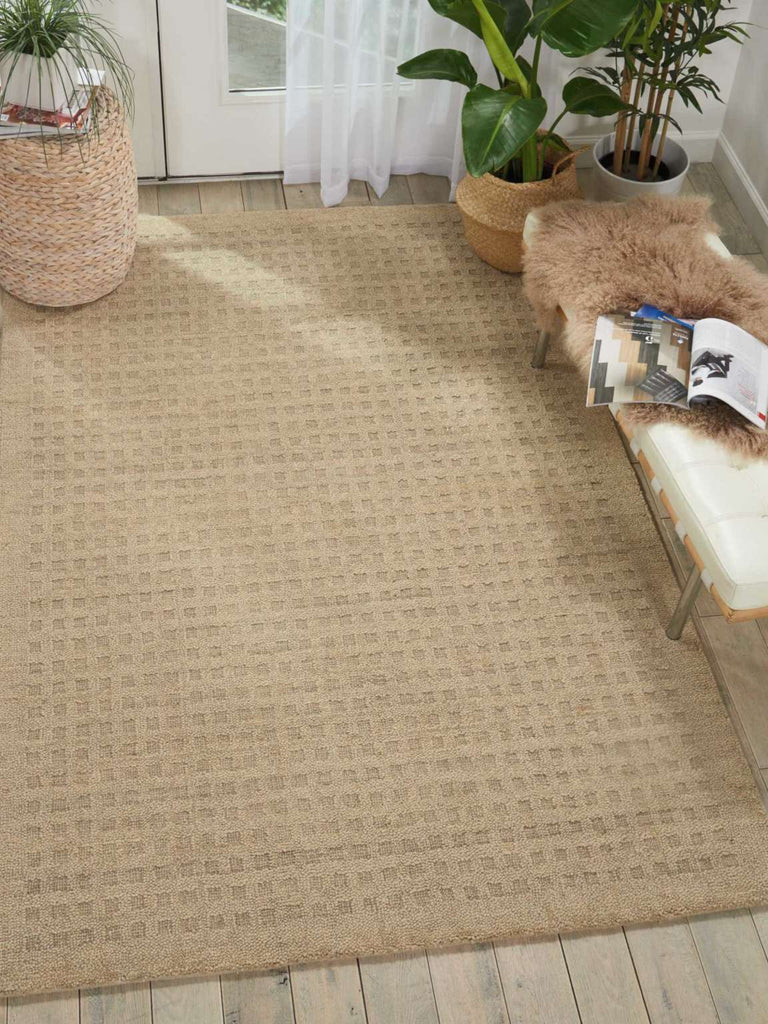 Perris Solid Taupe Area Rug