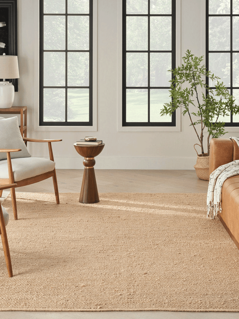 Natural Jute NJT01 All-over design Farmhouse Bleached Area Rug