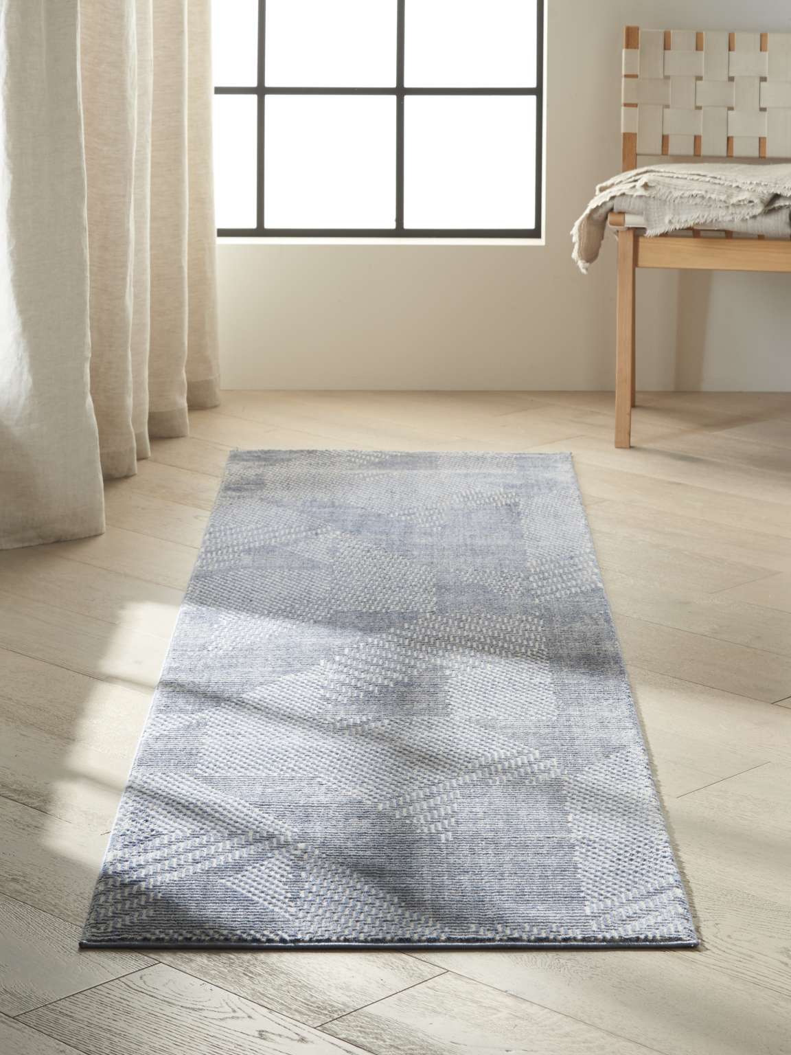 Calvin Klein Orlando Linear Grey/Blue Area Rug