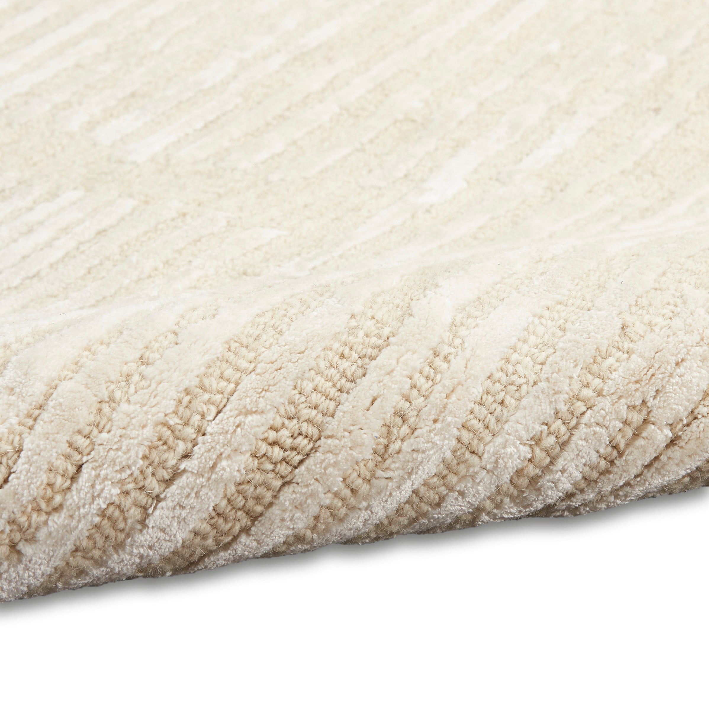 Ck010 Linear LNR01 Textured Modern Ivory Area Rug