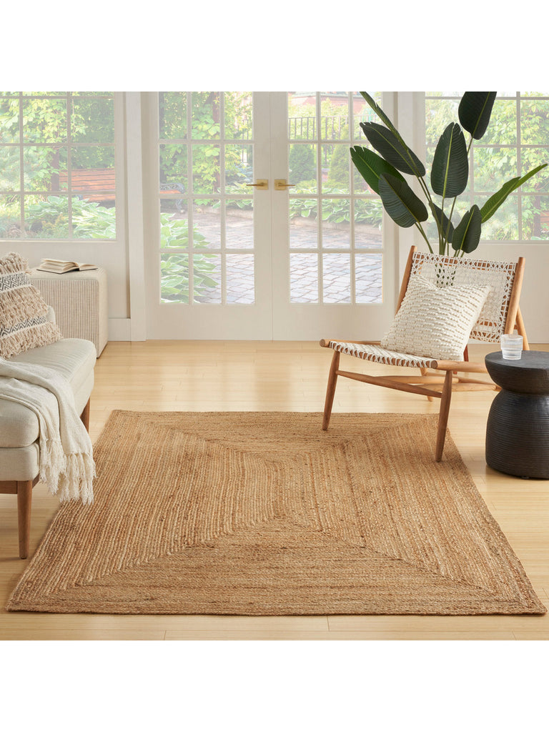 Natural Jute NJT03 Solid Farmhouse Natural Area Rug