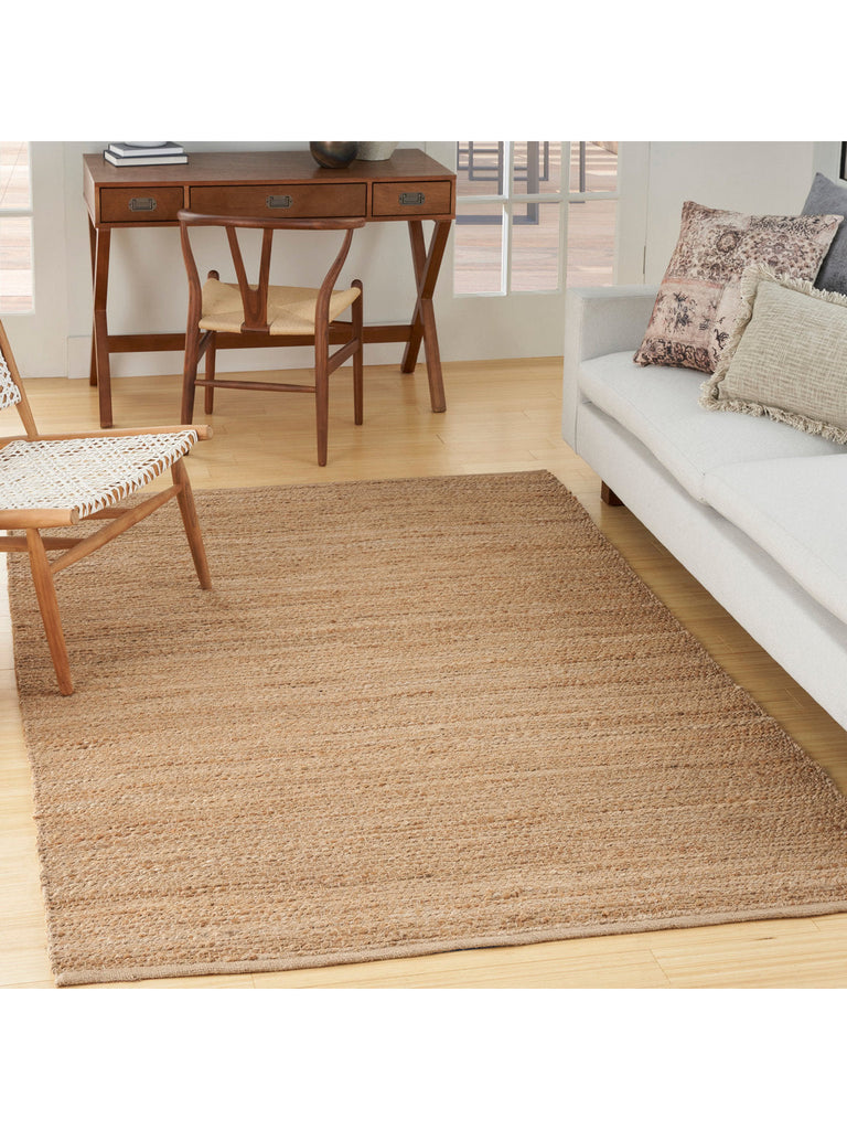 Natural Jute All-over design Farmhouse Natural Area Rug