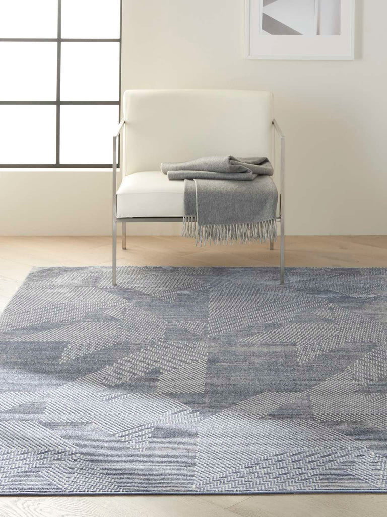 Calvin Klein Orlando Linear Grey/Blue Area Rug