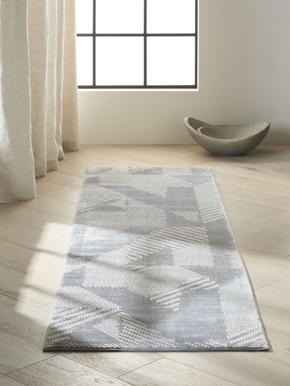 Calvin Klein Orlando Linear Grey/Light Blue Area Rug