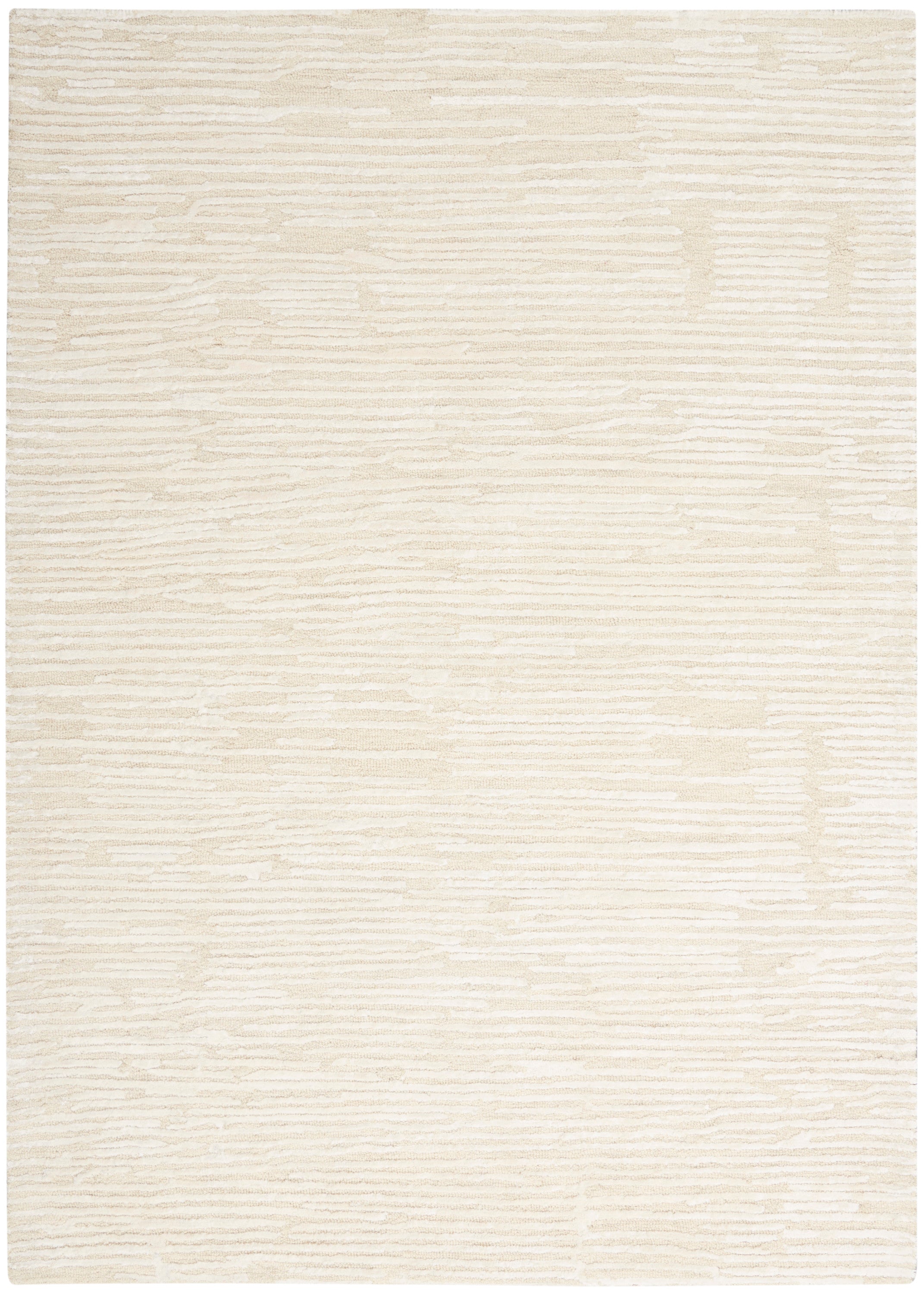 Ck010 Linear LNR01 Textured Modern Ivory Area Rug