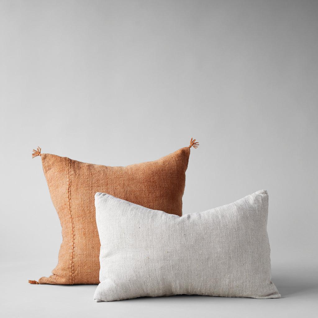 Plant-Dyed Wool Pillow in Caramel, 22x22 - Bloomist
