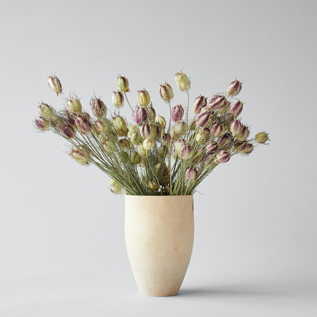 White Walnut Tulip Vase, Medium