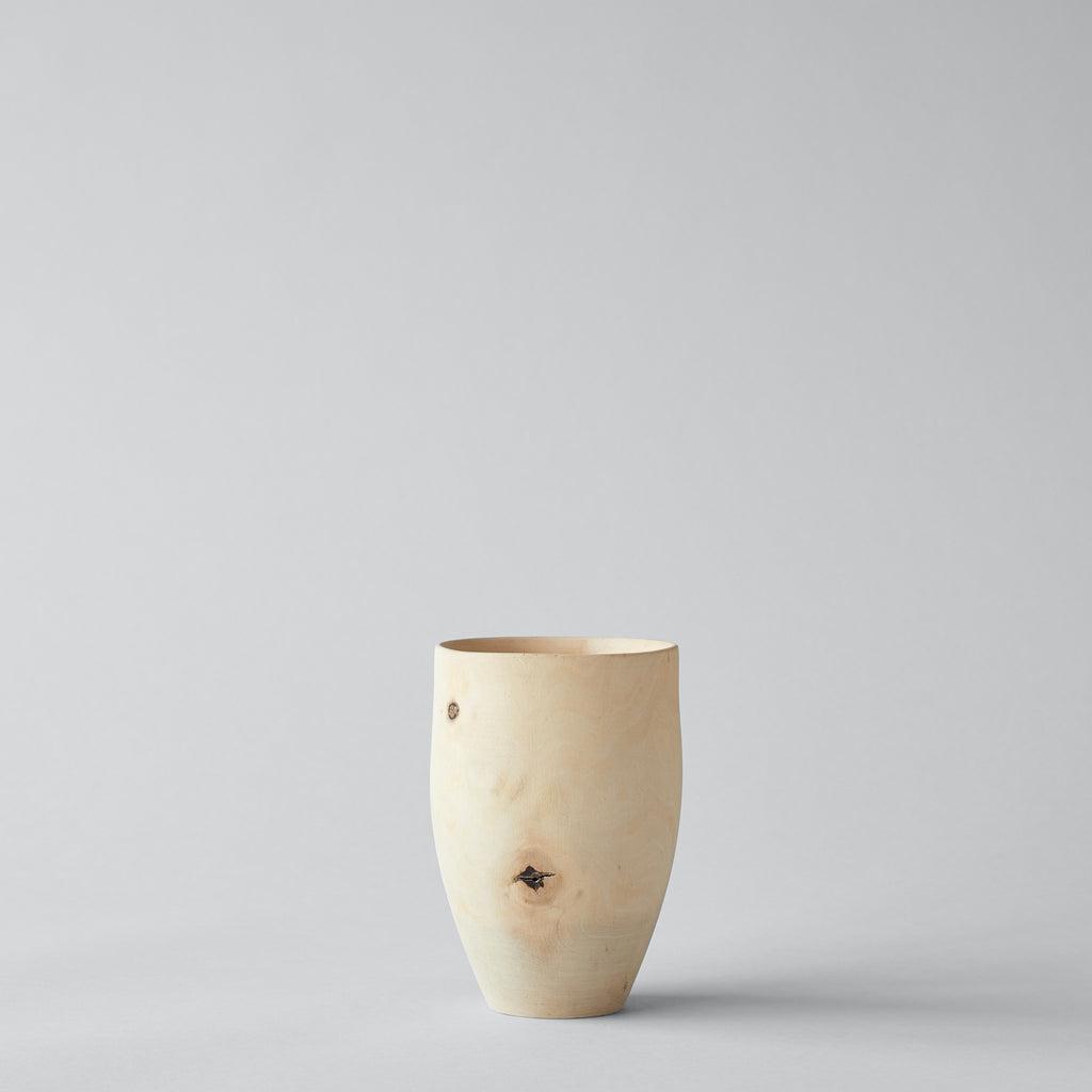 White Walnut Tulip Vase, Medium