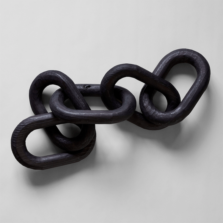 Charcoal Wood Chain (Large Link), Natural Decor