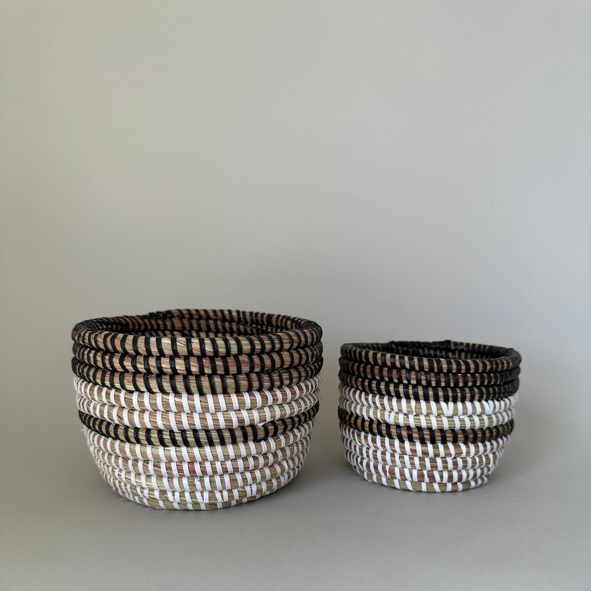 Black and White Stripe Senegalese Baskets - Bloomist