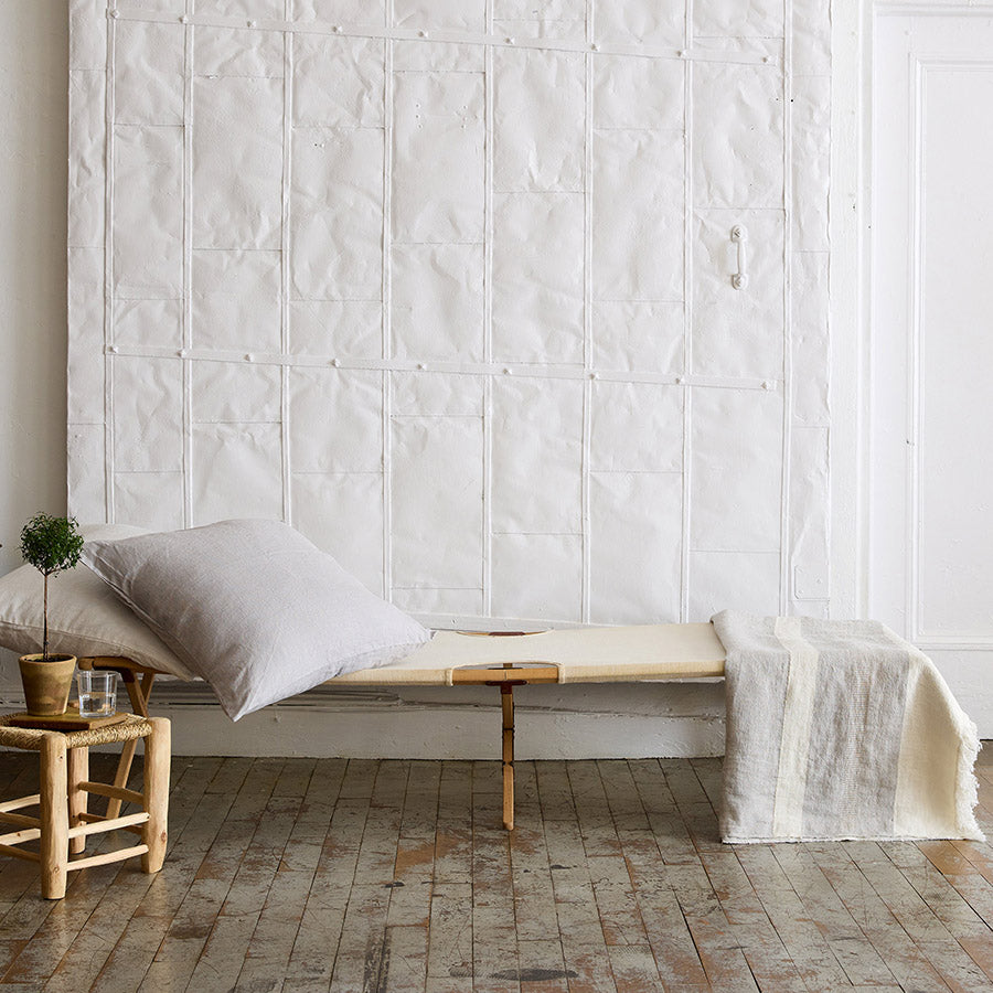 Belgian Linen Blanket from Libeco in soft textured linen perfect for bed bench or beach