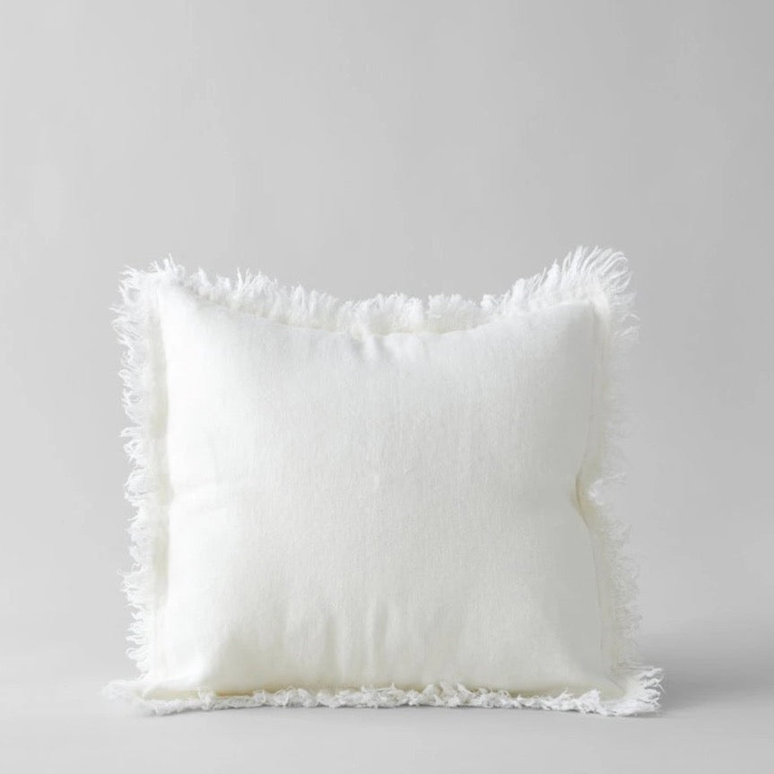 Linen Pillow in White 20x20 - Bloomist