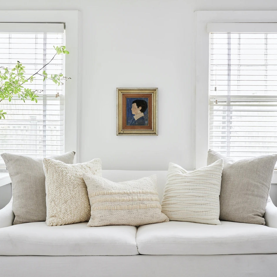 Nube Handwoven Wool Pillow in Ivory - Bloomist