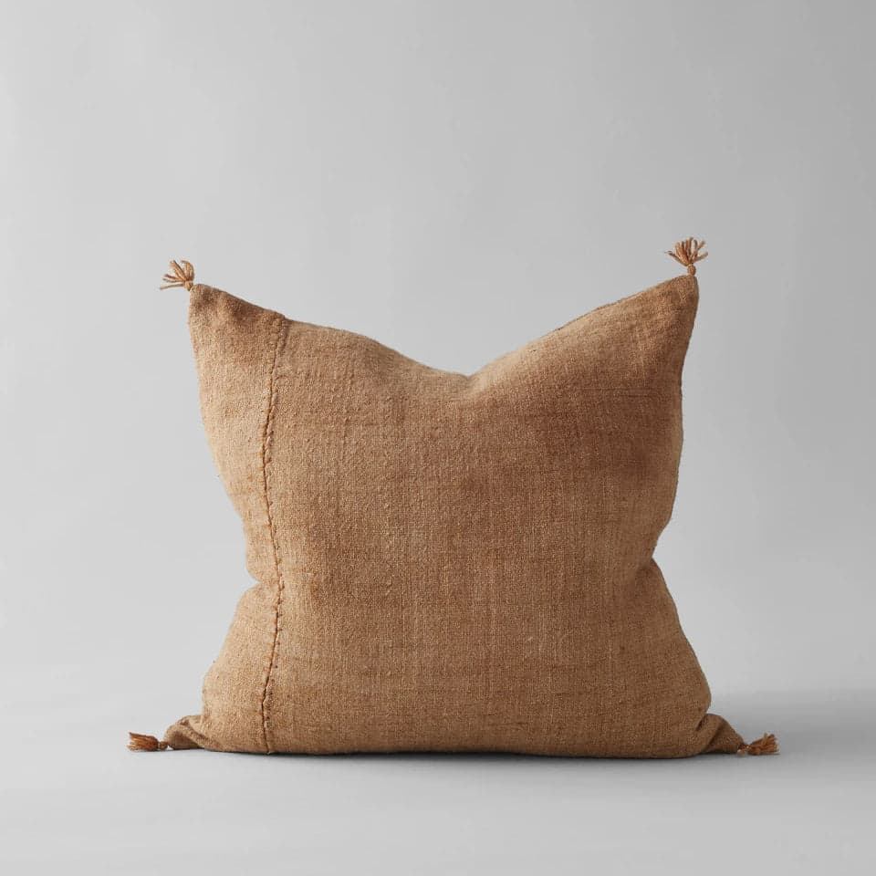 Plant-Dyed Wool Pillow in Caramel, 22x22