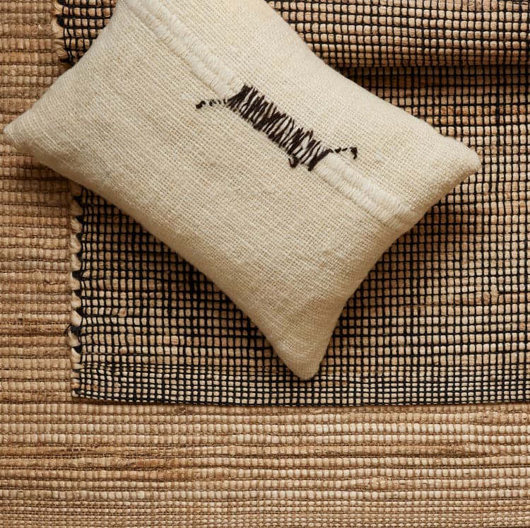 Wool Scribble Pillow, 15" x 24" - Bloomist