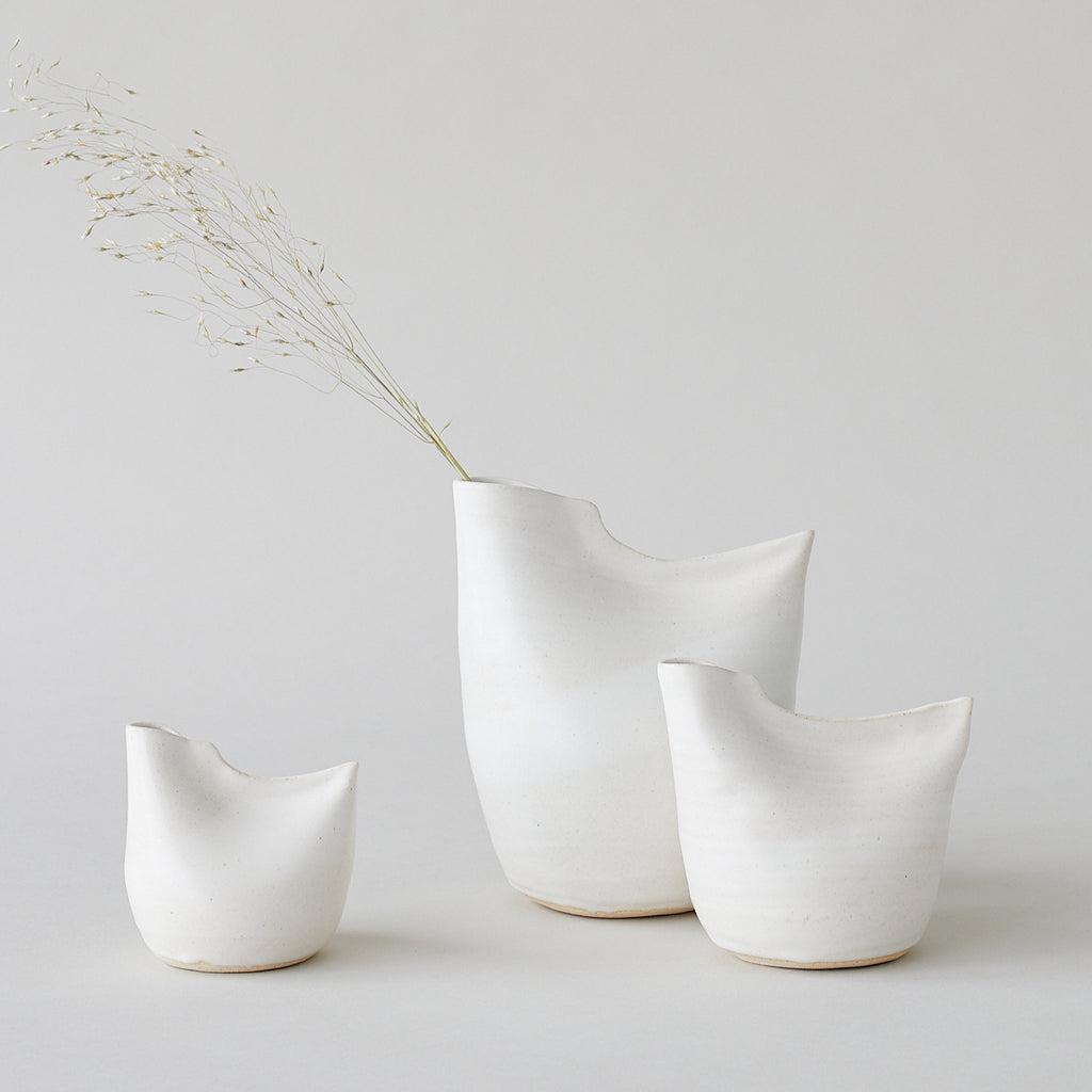 Bird Vase, White