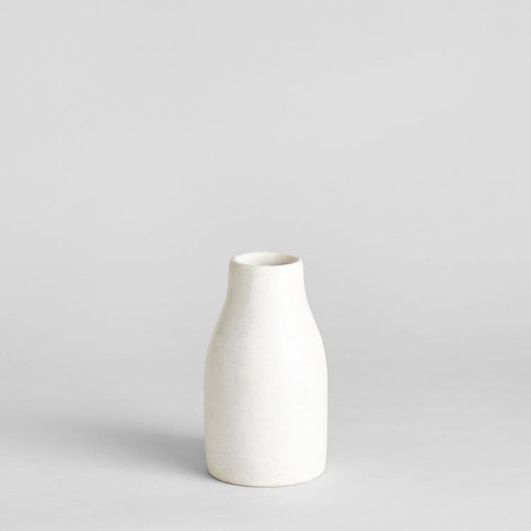 Monolithic Tadelakt Vase, Ivory